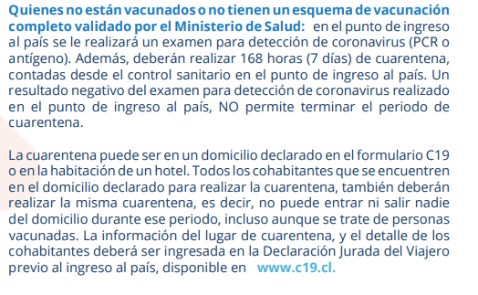 UPFronterizos's tweet photo. Información importante para los que ingresan a Chile sin esquema de vacunación completa o no estén vacunados 👇📢 https://t.co/fC2jMxC2Xb