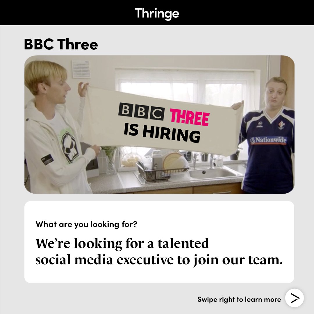 bbcthree's tweet photo. ⚠️ We’re hiring a social media person!⚠️ 
Interested? Send your CV to Ellie.Devenish@bbc.co.uk https://t.co/xMqRl8P6UC
