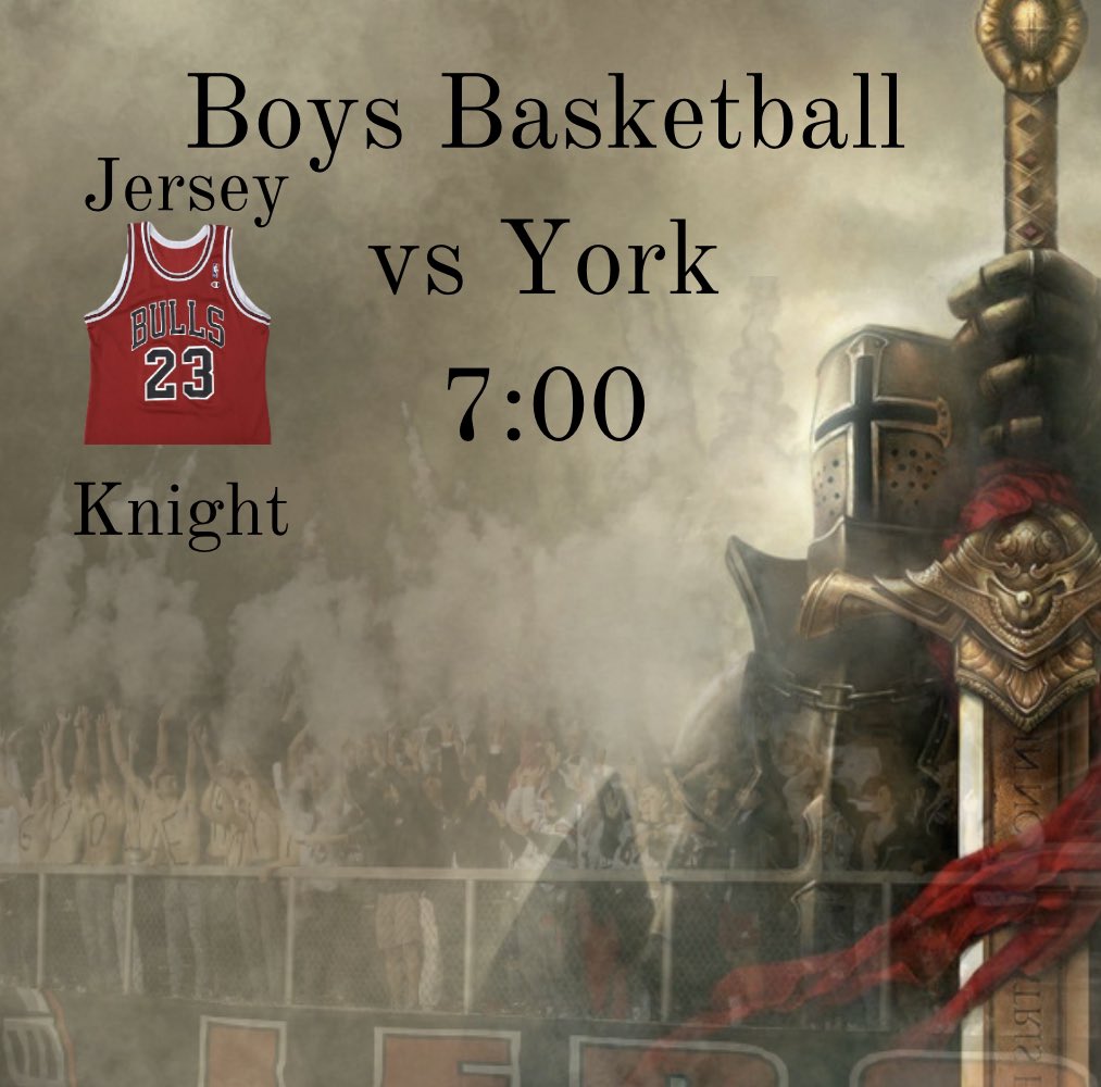 TheCavalryLR's tweet photo. 🏟Jersey Knight🏟

7:00 

Boys Basketball 
Vs
York

📸 @leroy_knights 
📸 Knights’ Media Brady Fix https://t.co/cfRrzKc6PE