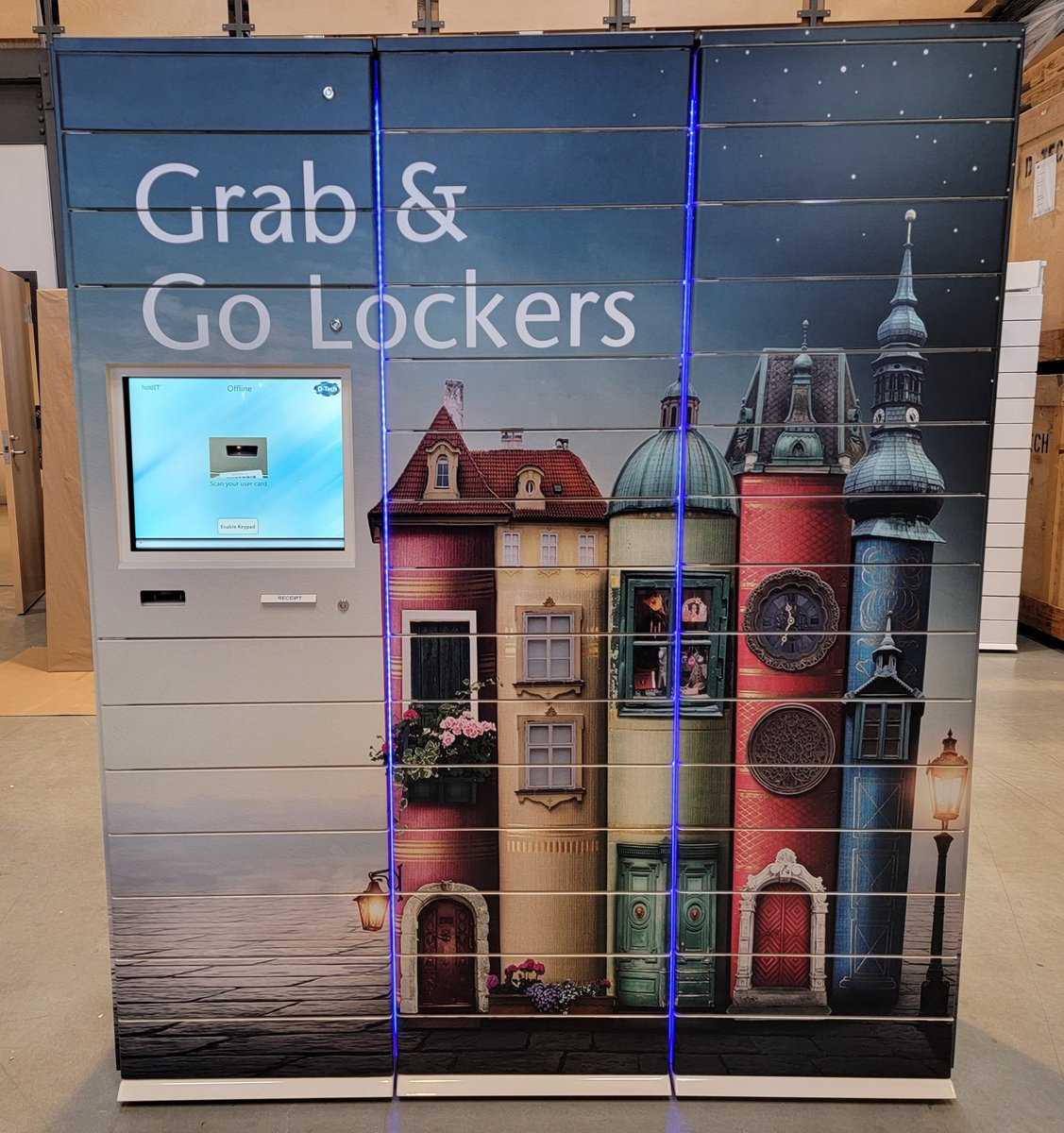 Dtechdirect's tweet photo. Wow, that's a nice looking HoldIT kiosk. We now offer a complete custom wrapping service. fantastic design on this HoldIT 24/7 library pickup kiosk. #librarylocker #pickuplockers https://t.co/2yI0abn04t
