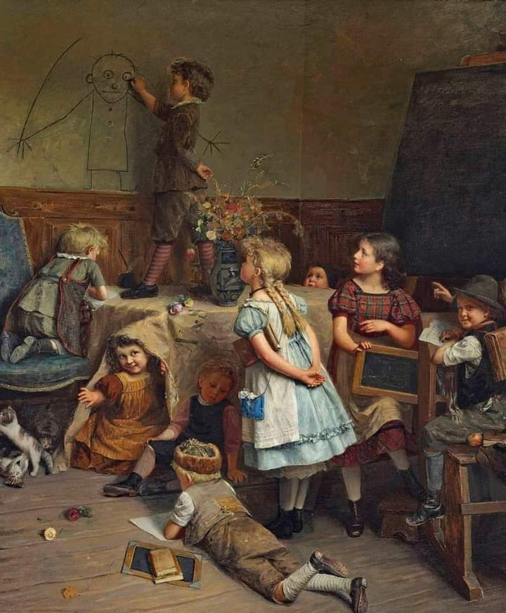 Recreo escolar.
Eduard Schulz Briessen.
1831-1891.