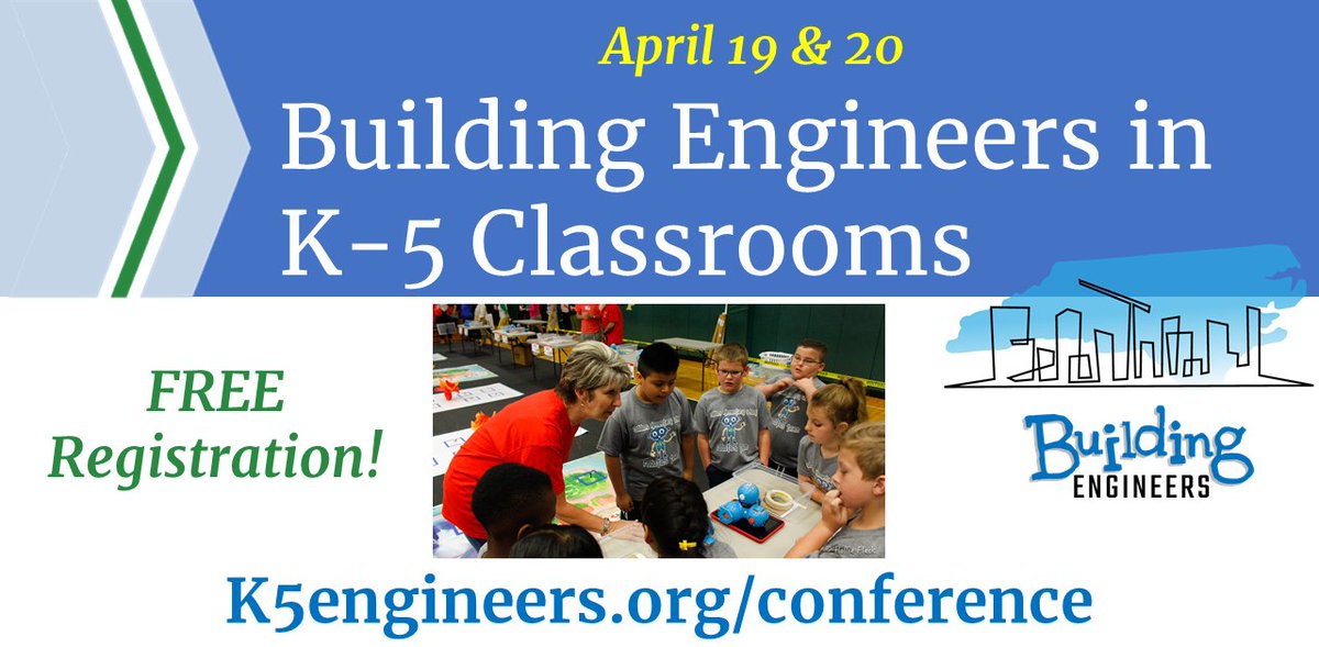 K5engineers's tweet image. Conference Registration is now OPEN!  Come join us:  eventbrite.com/e/building-eng…  More info about the conference here:  k5engineers.org/conference #k5engineers #STEM #NCSTEM