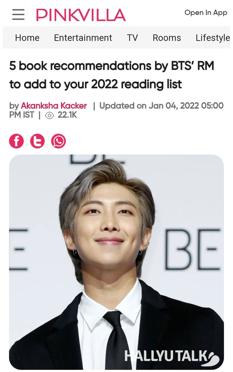 RMGuatemalatwt's tweet photo. "No es ningún secreto que al líder de BTS, #RM le encanta leer, y como los lectores suelen hacer, a menudo ha discutido libros... en livestreams y entrevistas. Un verdadero amante de los libros, es común... ver a RM con uno en la mano ha hecho referencia a libros que también lo+ https://t.co/lq4K1GW1HJ