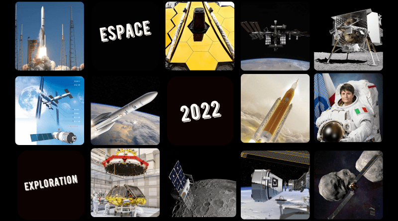 RevesdEspace's tweet photo. Que va-t-il se passer dans le spatial en 2022 ? 
Voici mon panorama d’une année formidable qui s’annonce : retour sur la #Lune, vols habités #ISS et #CSS, nouveaux lanceurs #Ariane6 #VegaC et autres, #Exomars, #Psyche, #DART, etc... https://t.co/7rPDr2iEaf https://t.co/RmJonal2nf