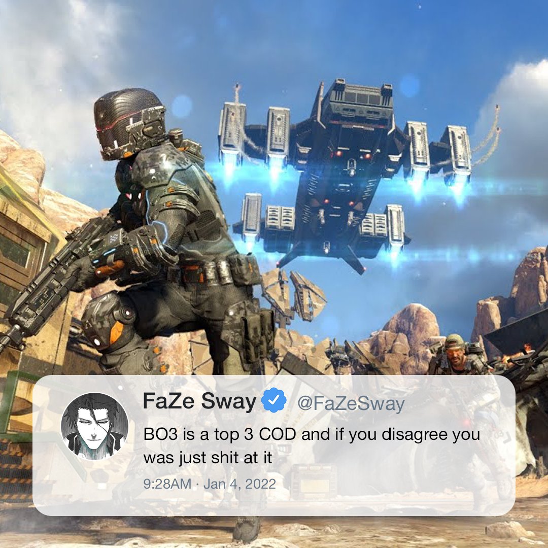 FaZeClan's tweet photo. Is Sway speaking facts about Black Ops 3? https://t.co/jy9O68LYlK