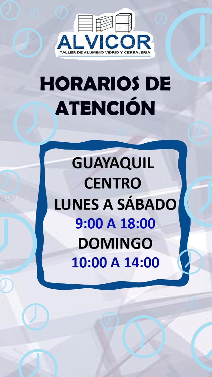 Horarios de Atención ⏱️⏱️