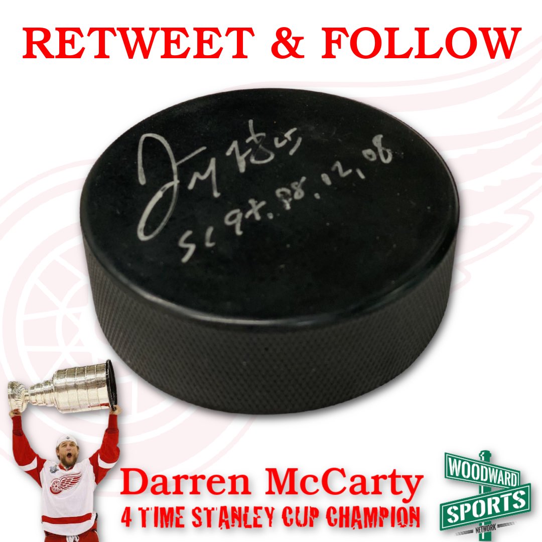 woodwardsports's tweet photo. It’s time for a Tuesday Giveaway! Win this @DarrenMcCarty4 autographed puck! 

All you have to do to enter is retweet and follow! 

We’ll pick one winner by noon tomorrow! #LGRW https://t.co/ESIk1hKzSr