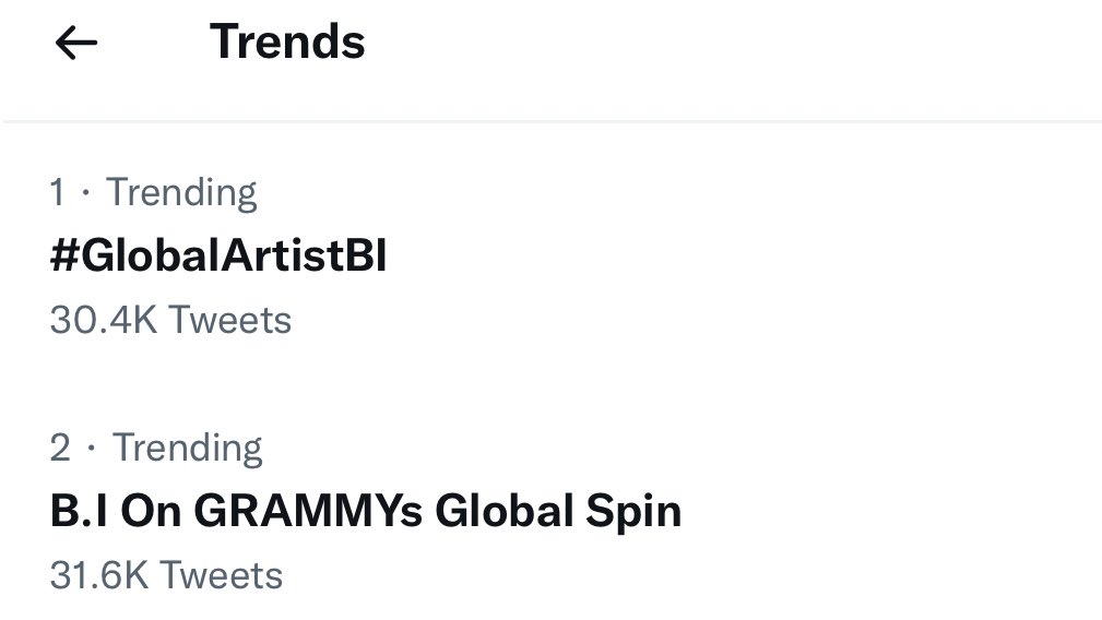 MYEXQUISITE_BI's tweet photo. WE DID IT!!!! 

B.I On GRAMMYs Global Spin
#GlobalArtistBI #HANBIN #비아이 @shxx131bi131 https://t.co/ZkUNaV8CLQ