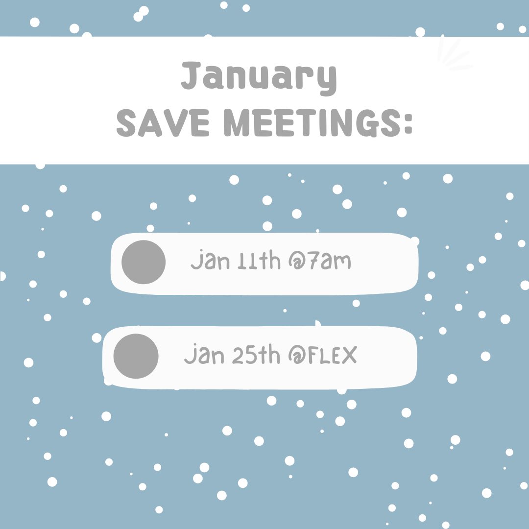 Come join us for our upcoming meetings!