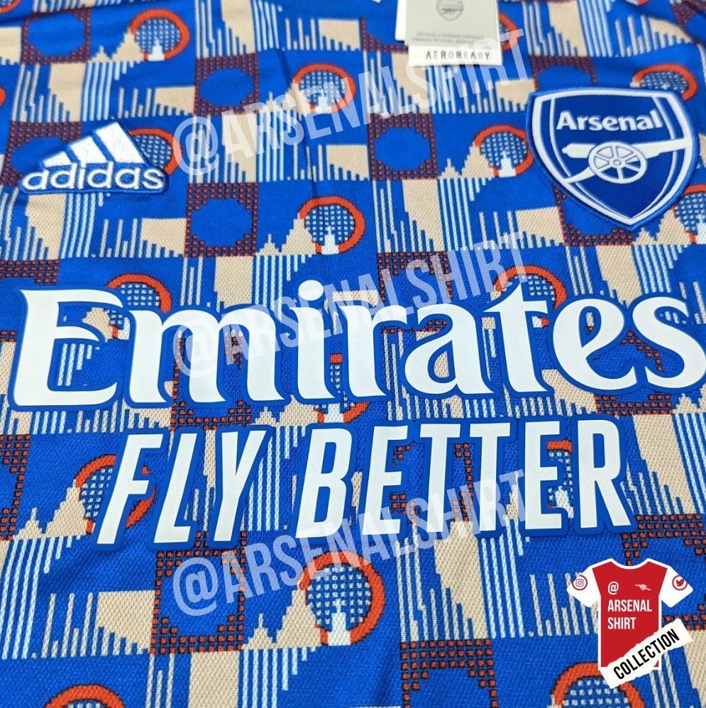 afcstuff's tweet image. Leaked Adidas Arsenal x Transport for London pre-match jersey, inspired by the infamous London tube seat pattern, in a first of its kind to celebrate the 90-year anniversary of the Arsenal tube station, expected to launch in summer 2022. [@ArsenalShirt] #afc