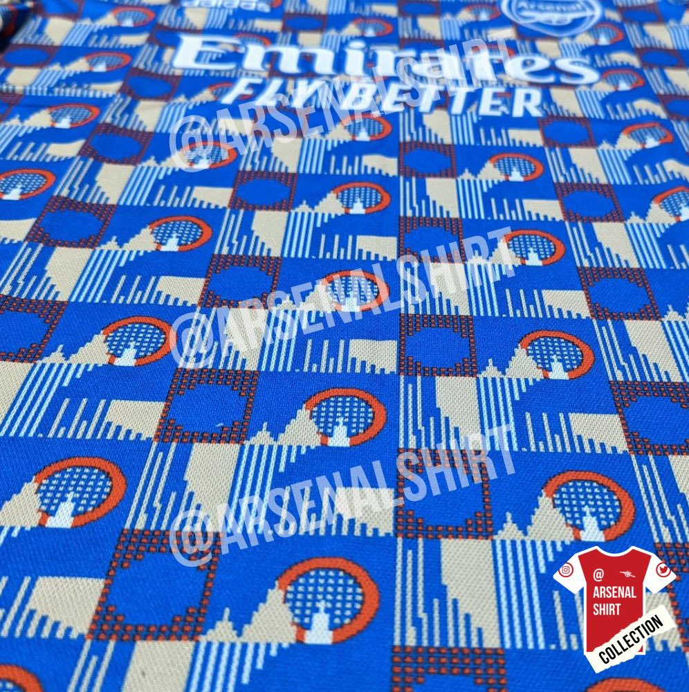 afcstuff's tweet image. Leaked Adidas Arsenal x Transport for London pre-match jersey, inspired by the infamous London tube seat pattern, in a first of its kind to celebrate the 90-year anniversary of the Arsenal tube station, expected to launch in summer 2022. [@ArsenalShirt] #afc