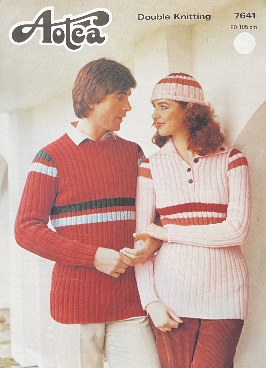 70s_fashion's tweet photo. More cosy couples #1970s #knitting #aotea #newzealand #matchingsweaters https://t.co/GJJO0HGkRF