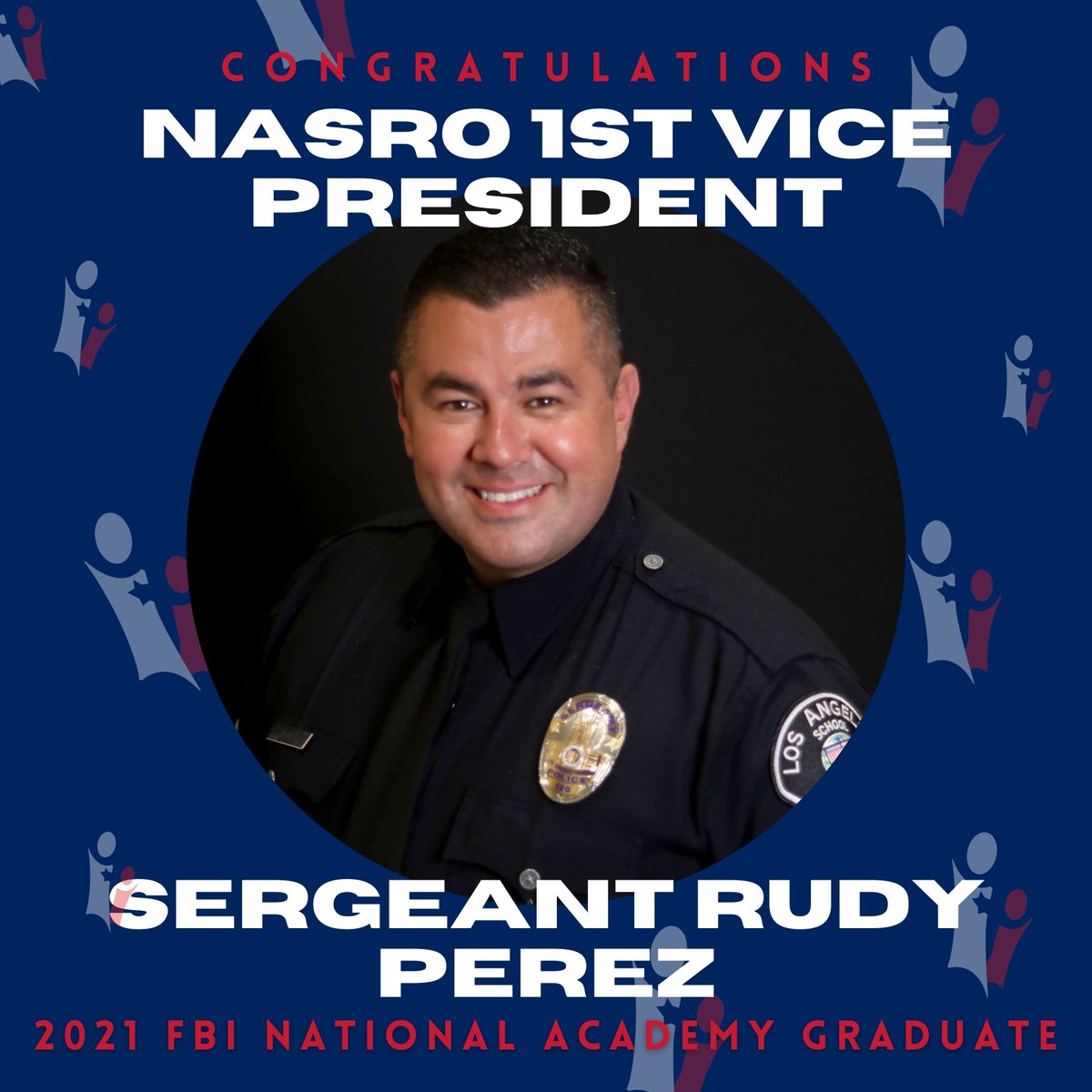 NASRO_Info's tweet photo. Congratulations to NASRO 1st Vice President Sergeant Rudy Perez for his recent graduation from the FBI National Academy. 

We are proud of you Rudy and commend you for this excellent accomplishment. https://t.co/YsrM2am72G