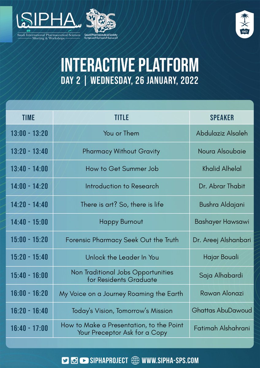 SIPHAproject's tweet photo. The Interactive Platform is back again this year✨
 
Join us and witness this year’s outstanding speakers take the virtual stage, or live the experience of a personal interview!

📆: 26 January 2022
🔗: https://t.co/9CUJFeWnMU
📍: Hybrid
 
#SIPHA22 https://t.co/xMAEFCJ9cE