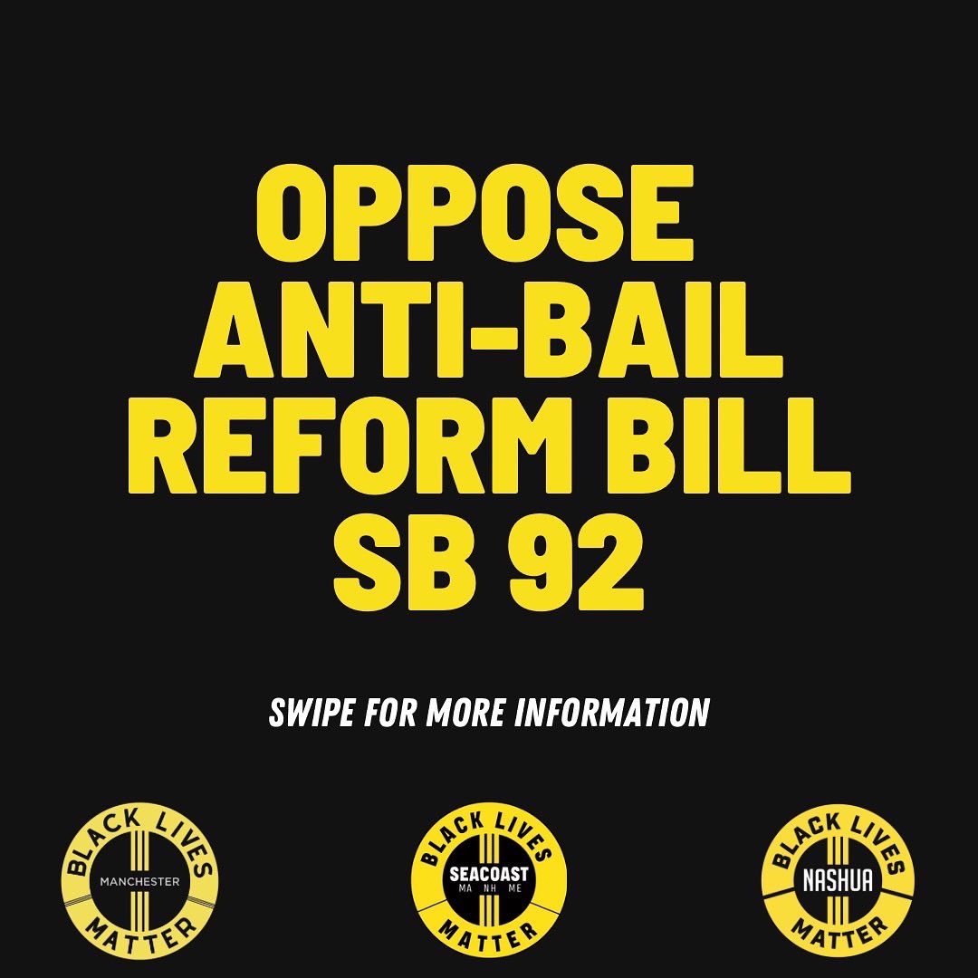 BLMManchesterNH's tweet photo. URGENT: Contact your state rep and ask them to oppose SB 92. #NHPolitics https://t.co/ms3ri15f5A