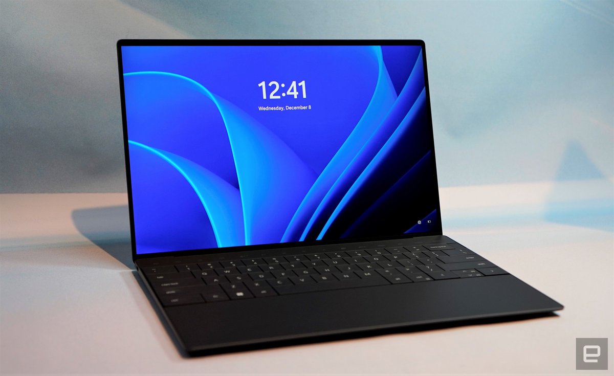 engadget's tweet photo. Dell's XPS 13 Plus is a beautiful ultraportable -- but it has no headphone jack https://t.co/PAZkJkWDkF #CES2022 https://t.co/KpcXg1gF4E