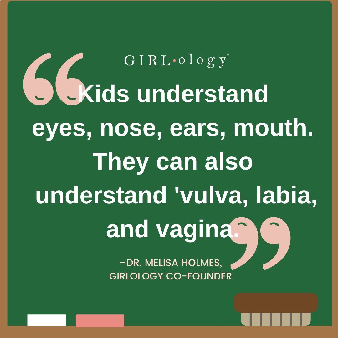 There is no age that kids are too young to learn the correct anatomical names for their body parts, including their vulva or vagina. Check out this link for information on discussing 5 key topics with young kids in simple and age-appropriate ways: girlology.com/programs/mm-00…