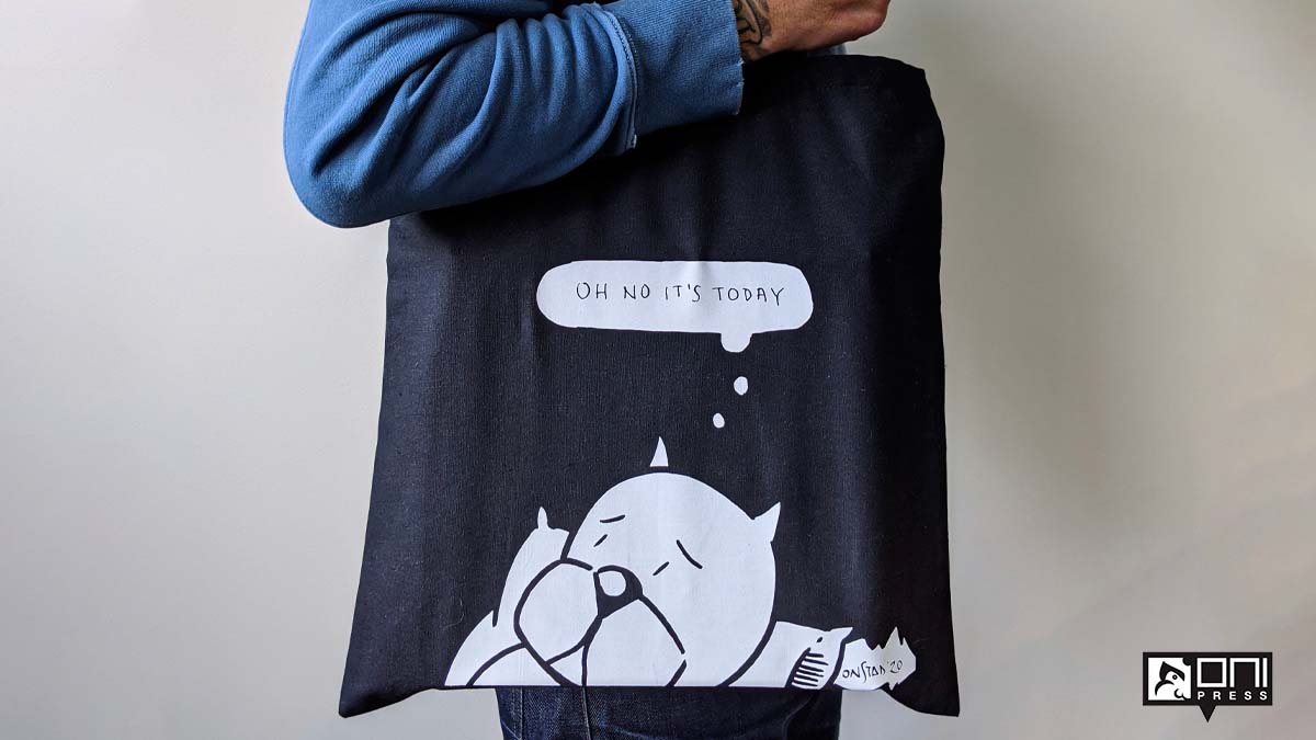 OniPress's tweet photo. This tote bag by @Achewood series creator Chris Onstad is a whole mood for any (and every) day of the week! Order it today in our online store. https://t.co/tpnh1dTCGi

#OniPress #Achewood #ChrisOnstad #OhNoItsToday #OhNo #Comic #ComicBook #ComicMerch #ComicBookMerch #ToteBag https://t.co/pwvhOLY5a9
