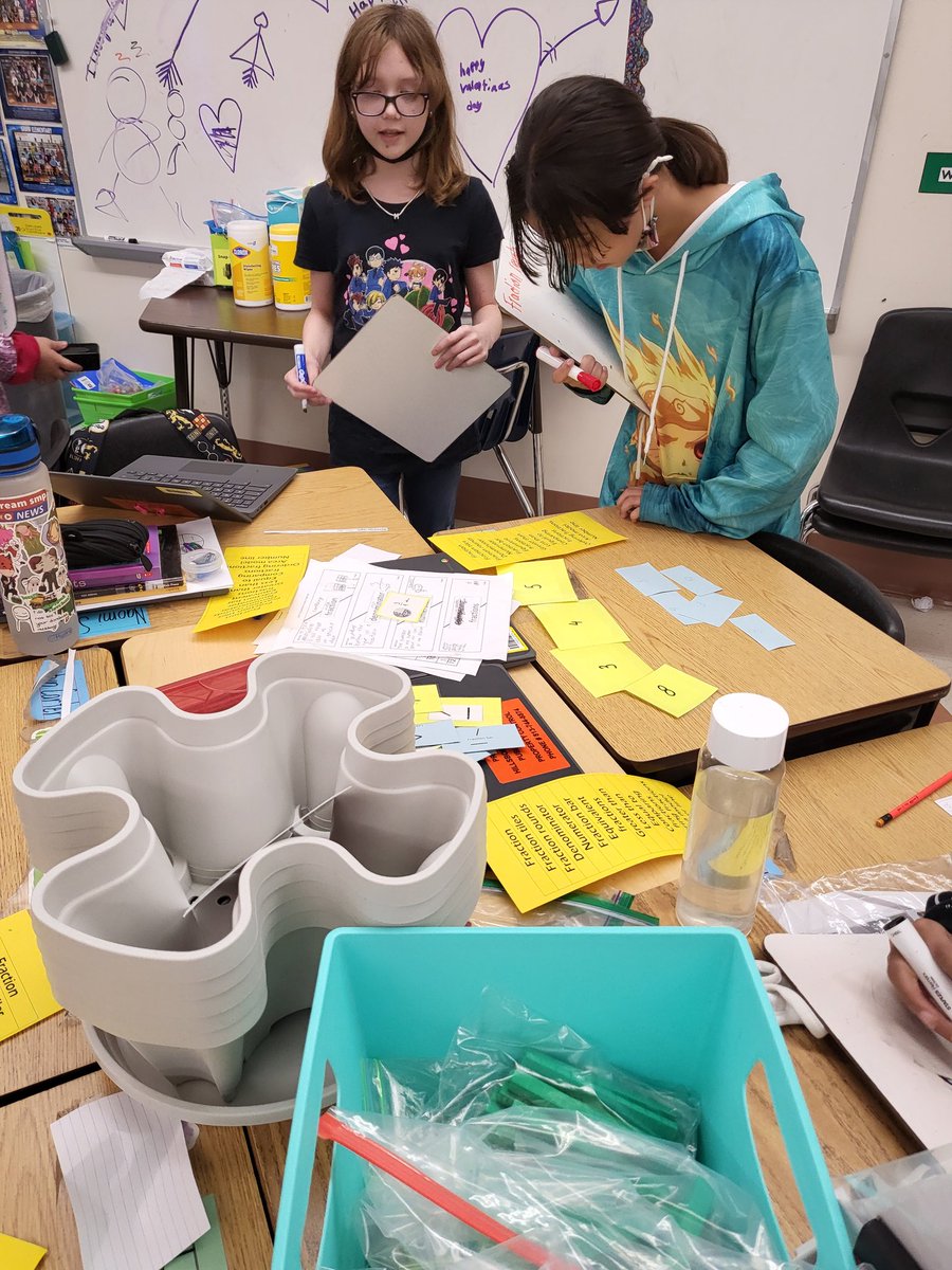 Rocks4th's tweet photo. First day back and my kids are working hard at a fraction vocabulary game. 
@Crestwood2021 
@HCPSElemMath1 https://t.co/evHGgblZlF