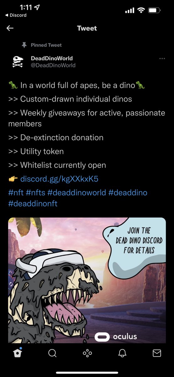 Jon_Armbruster's tweet image. Anyone looking to get i@to NFT’s needs to go check out @DeadDinoWorld and get in the discord! #nft #nfts #deaddinonft discord.gg/a4DnFKJu