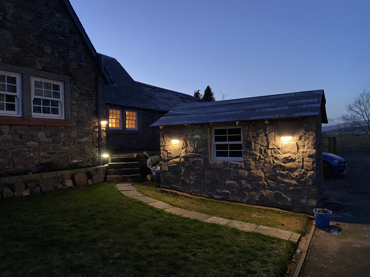 bsloan63's tweet photo. Ready for the slate now. Better get on YouTube to learn that skill 😂 #bothyproject #selfbuilding https://t.co/vrTxB2hg6G