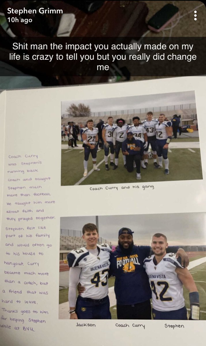 _CoachJCurry's tweet photo. Got this message today from a former player & let’s just say it was right on time. “Makes me remember how to smile big” #MyFamily4ever✊🏾 #RBsCoach https://t.co/Ws4caeuNcd