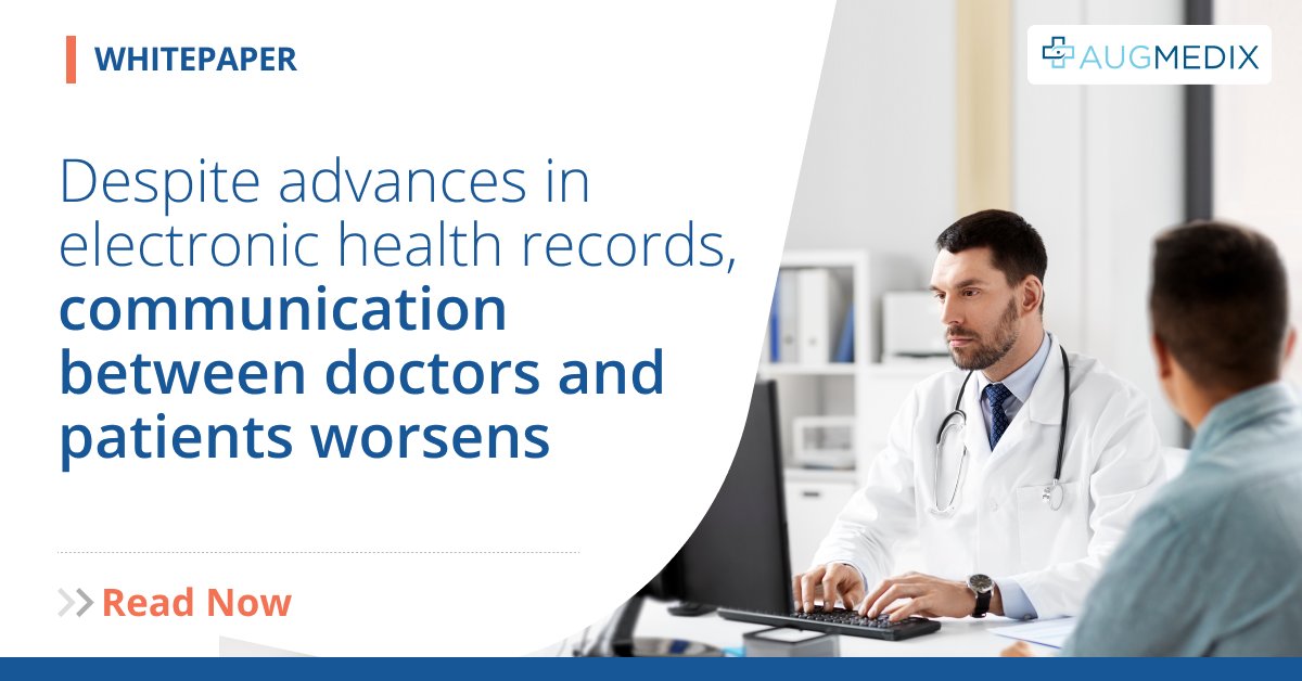 augmedix's tweet photo. With more data than ever in #EHRs, how is it best captured and utilized to streamline the documentation process and actually improve the #patientexperience. Can it be done? At @augmedix, we believe so. Read more: https://t.co/Ji0bN1cNM6 #rehumanizinghealthcare https://t.co/bo02MTD1cj