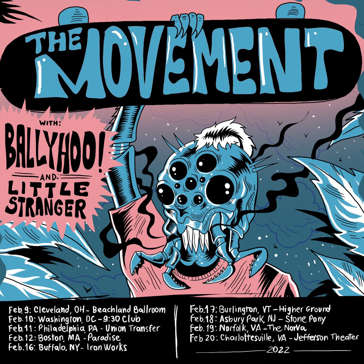 TheMovementVibe's tweet photo. Happy New Year! @LittleStrng3r has been added to our Cleveland and Philly shows. See you out there with them and special guests @ballyhoorocks next month! Tickets 👉🏻 https://t.co/vvmwjDWUJH https://t.co/qW23GvL9Qz