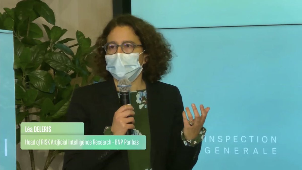 EmilieChenFR's tweet photo. 1ère édition de la conférence #TechInside organisée par l’Inspection générale de #BNPParibas : ravie de retrouver @SANDDELA qui était sur scène avec @lau_devil et Léa DELERIS pour nous parler de #datascience #IA #WomeninTech et #robotique 🤖️ BRAVO à toutes 👏 https://t.co/3KwjmGQxtb