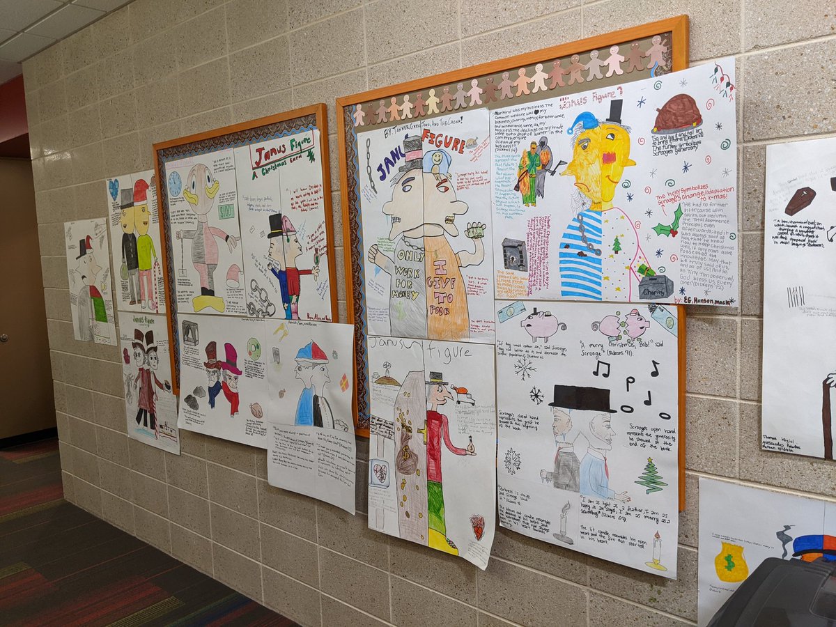 MrShafferatSMES's tweet photo. Janus figures showing Scrooge's transformation :) @NewsatSMES https://t.co/qeUfK3txKf