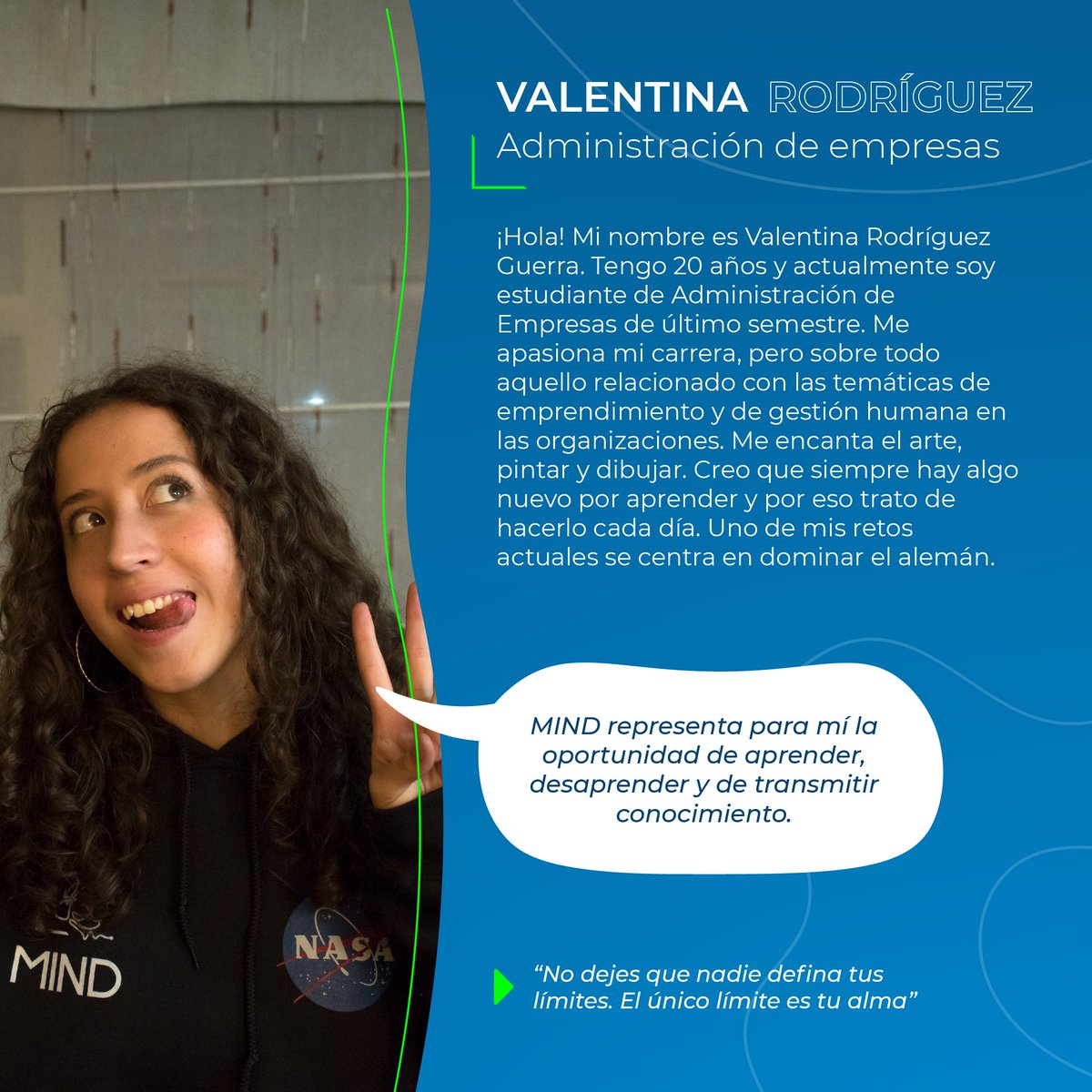 Hola! Yo soy Valentina! 🧠🚀
#SomosMIND #SomosUNAL
<a href="/RoverChallenge/">Noxlee (Poc for nasa)</a>

#humanexplorationroverchallenge #nasa #roverchallenge2022