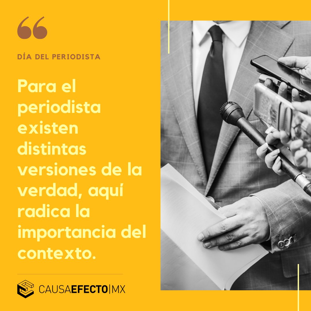 causaefectomx's tweet photo. La importancia del periodismo radica en el principio de contar con información veraz y oportuna que:
- Contribuya al desarrollo del conocimiento de la realidad.
- Fundamente la libertad de personas y de sociedades.
- Que sea impulsor de cambios en la historia.
 #periodismo https://t.co/g0EYTNQ2CY