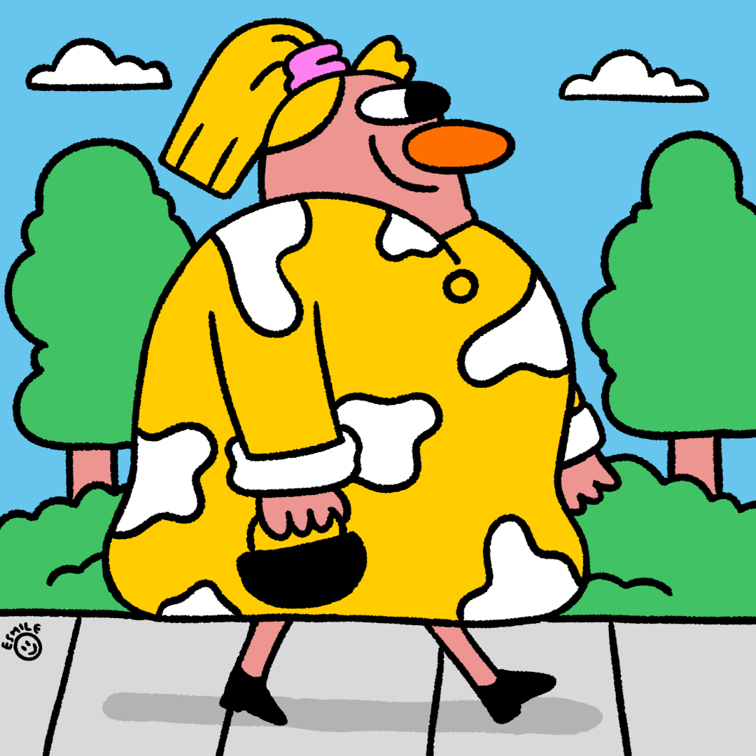 Second walker revealed! 🚶‍♀️🚶🚶‍♂️

🌈Walkers Collection 
A series of 10 walking characters 

Lady with Purse 👜
6 editions / 0.5 tez 

hicetnunc.art/objkt/618609
objkt.com/asset/hicetnun…

#XTZ #tezos #NFTCommunity #nftart #nftcollectors