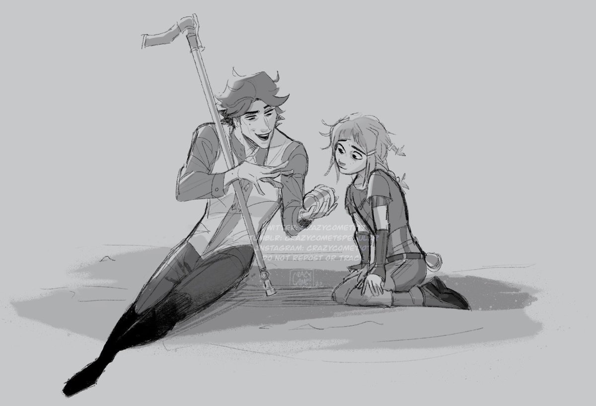 First drawing of 2022 and ofc it’s me crying over science siblings 
#arcane #fanart #viktor #powder #jinx #sketch #procreate