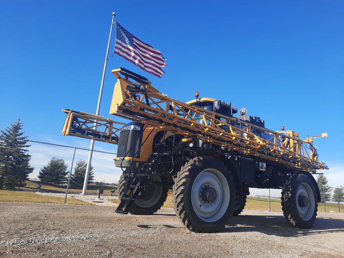 DynamicAgLLC's tweet photo. Our New 2022 RG1100C with Liquid Logic has made it to the dealer lot. We are super excited to get it in the field this spring. Thanks to Joe G @OhioAgEquipment, @AGCOcorp https://t.co/T0HhcsO6nG