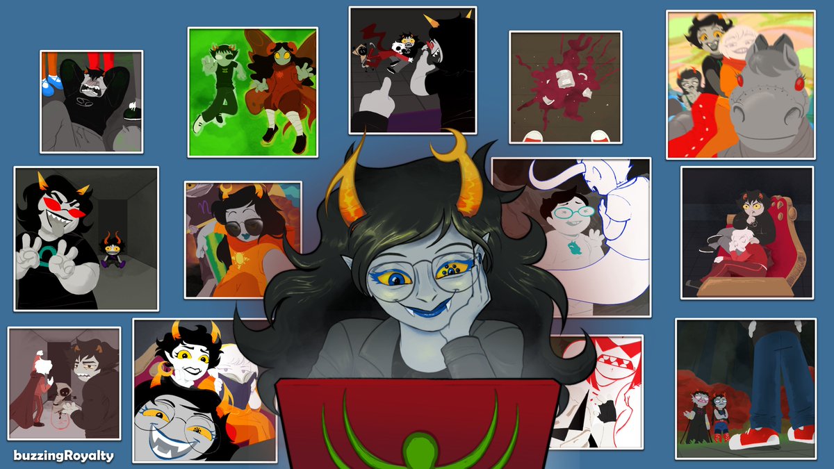 my vriskagram piece for <a href="/HSCREATORS/">Homestuck Creators Guild: For Art & News!</a>'s 2022 fan calendar!!! closeups in the replies :J #Homestuck