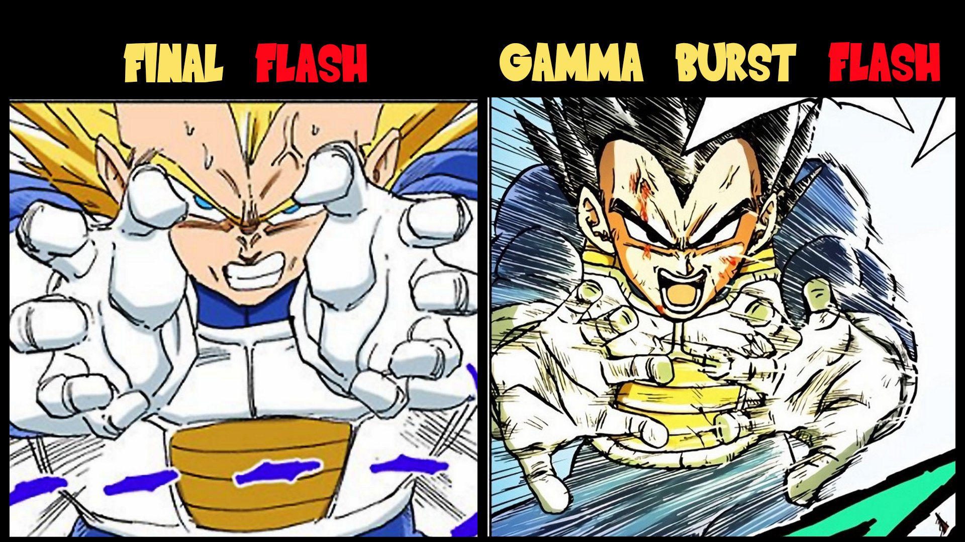 VEGETA: Final Flash Vs Final Explosion Vs Gamma Burst Flash 