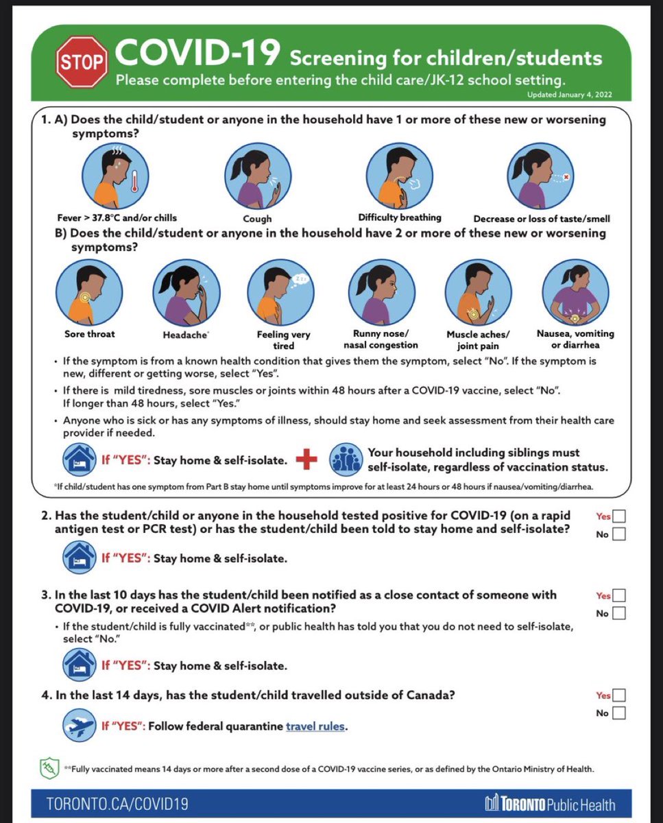 Updated TPH COVID-19 screening tool