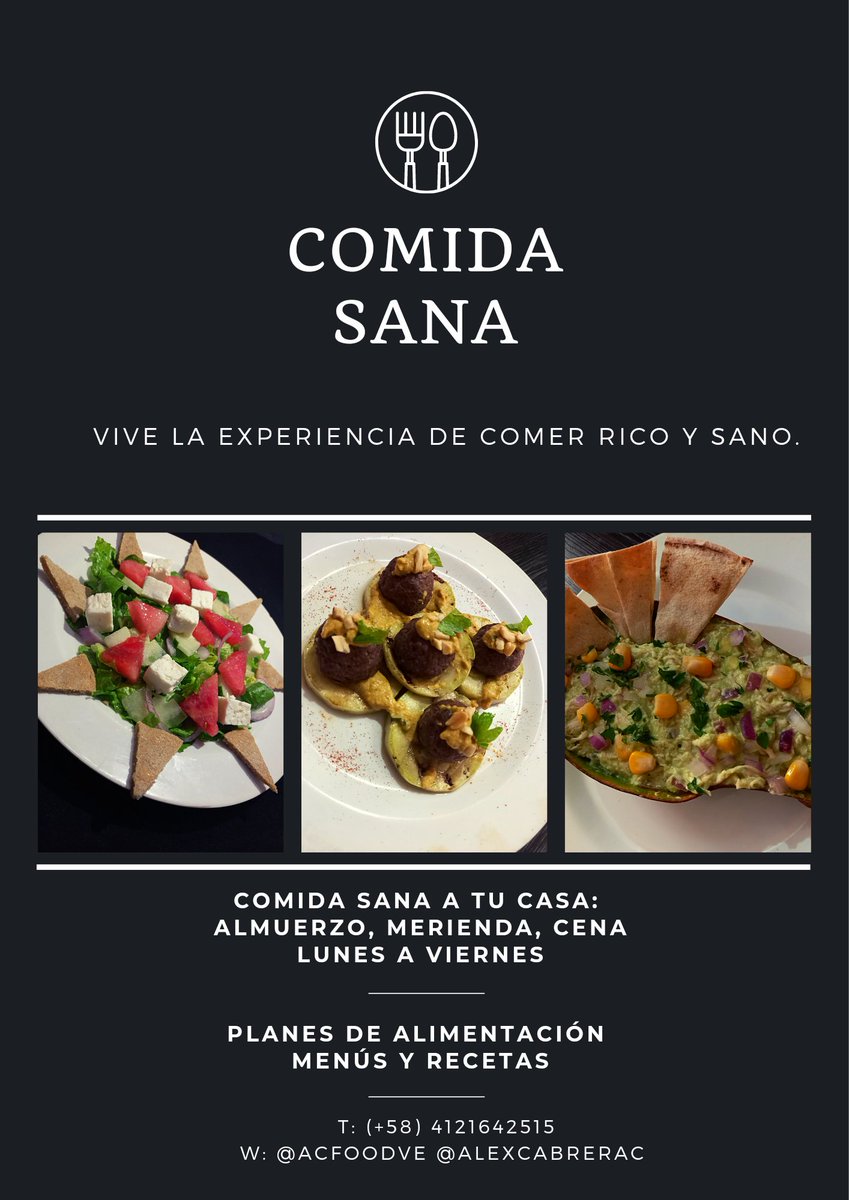 AlexCabreraC's tweet photo. Estas comiendo sano o piensas hacerlo y te aburre comer solo pollo y brocoli? Pues en ACFOODVE te hacemos del comer sano un placer. Elaboramos tu comida o te armamos un menú bien de pinga de acuerdo a tu dieta. 👌💪📲 https://t.co/Yk2gY9lCib