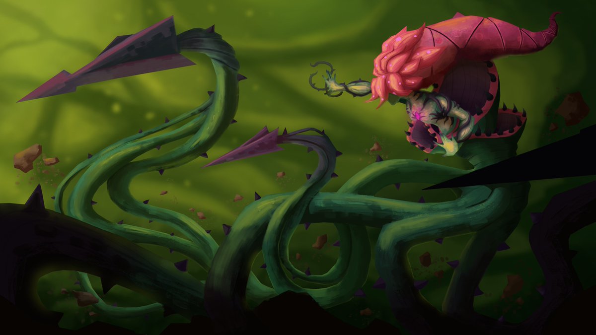JoelT_Art's tweet photo. Zyra League of Legends fan redesign I created as part of a uni project. 2-week limit. 
-
#LeagueOfLegends #Zyra #splashart #conceptart #Gameart https://t.co/hLjkf1Dnxw