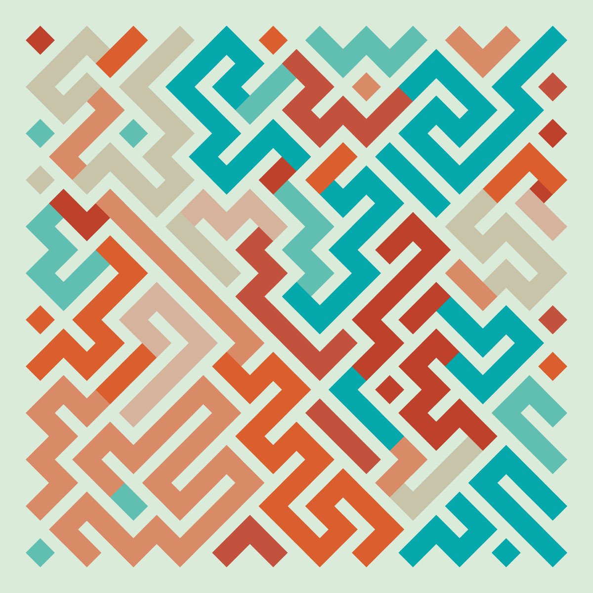 davidbriceallen's tweet photo. Day 4 — Probably not the “Next Fidenza,” but it does have some nice squiggly lines. #genuary #genuary2022 https://t.co/kooJQ4MtCN