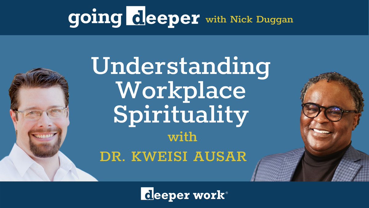 deeperworknick's tweet image. This week on #GoingDeeperPodcast: our first episode of the year! Listen in for a discussion with @AusarKweisi about #workplacespirituality, and how his own spiritual experiences have shaped his life. Hope you learn as much as I did!

deeperwork.com/podcast/episod…