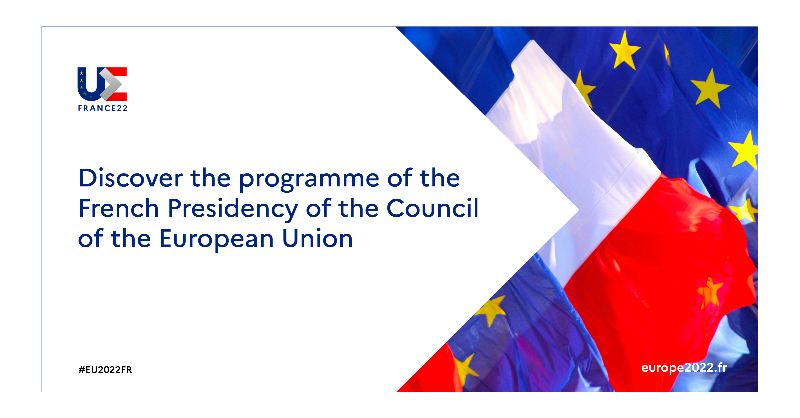 RPFranceUE's tweet photo. France will hold the Presidency of the Council of the European Union from 1 January to 30 June 2022 🇫🇷🇪🇺

Discover the programme 👇