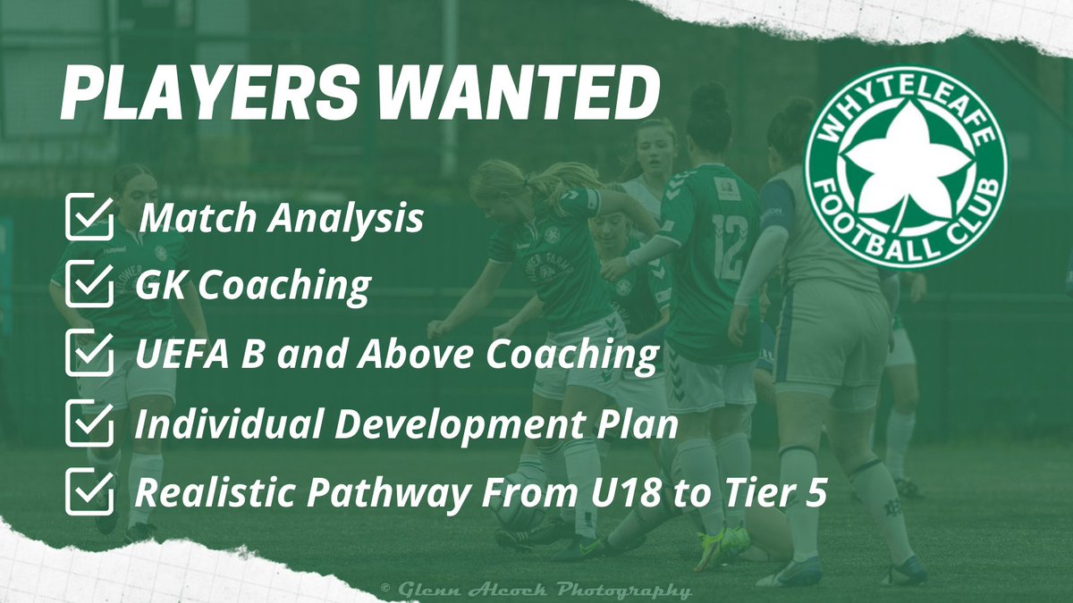 If you're looking for a fresh new challenge to kick start your new year we're looking to add to our Whyteleafe family. We have places available in both our first team and development team. Email us at whyteleafeLFC@outlook.com or alternatively drop us a DM.