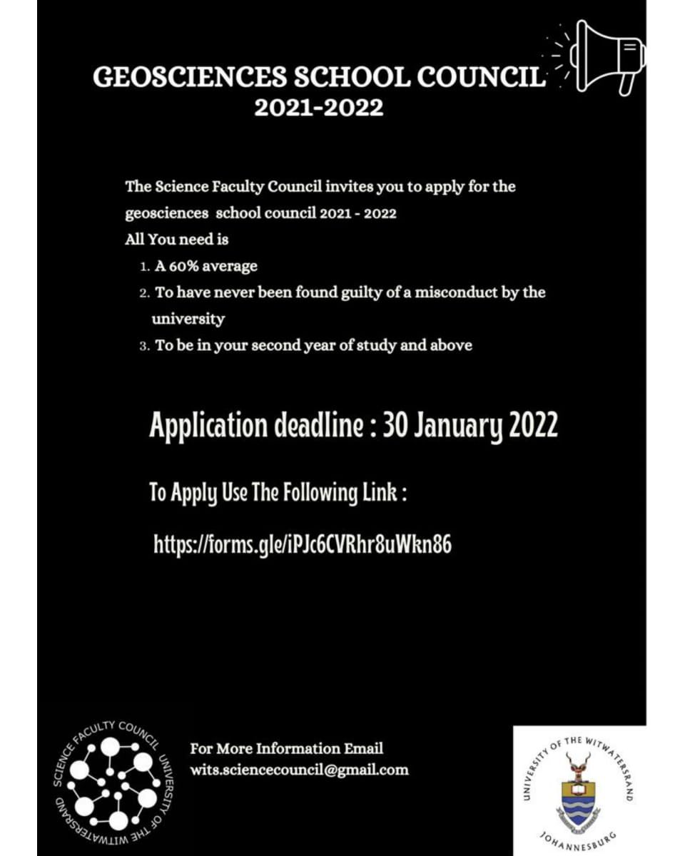 Calling all qualifying geosciences students. Your school needs you !! Here’s your chance to represent students within your school.