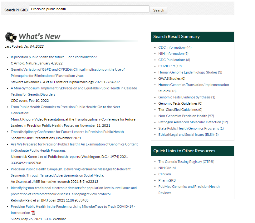 CDC_Genomics's tweet photo. What is precision public health? Check out #PHGKB for the latest publications. https://t.co/4iImw7h2GK https://t.co/qE58B4QcvG