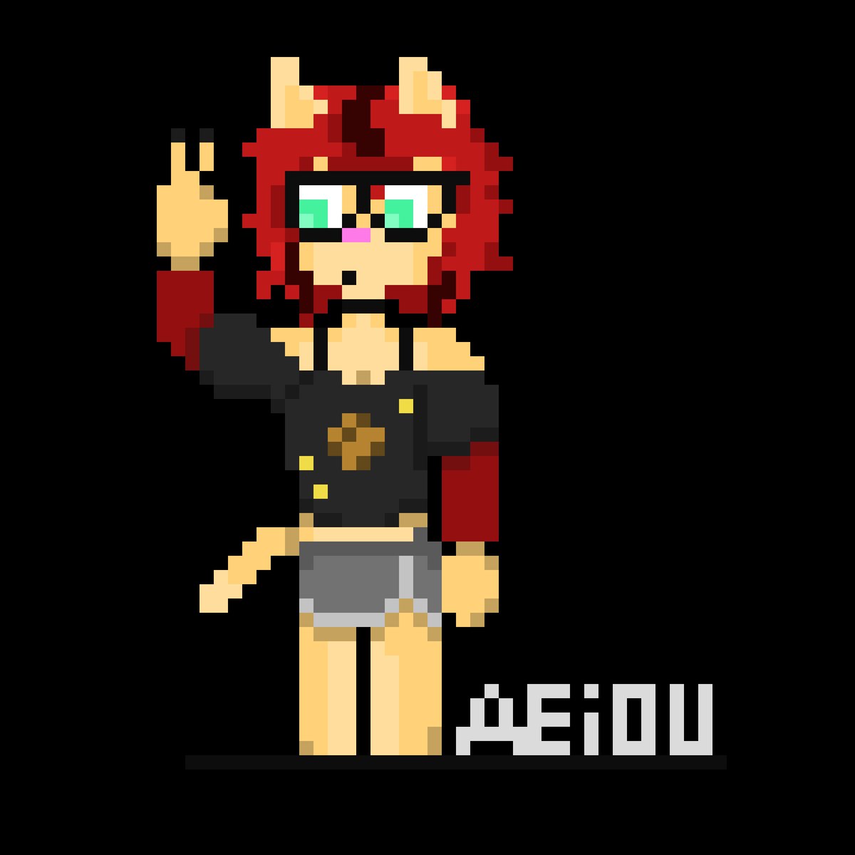 Drew <a href="/BorealYoako/">🎲 The Boreal Yoako 🎲 Working on comms</a> s Character Aeiou! This cat is too cute to not draw.