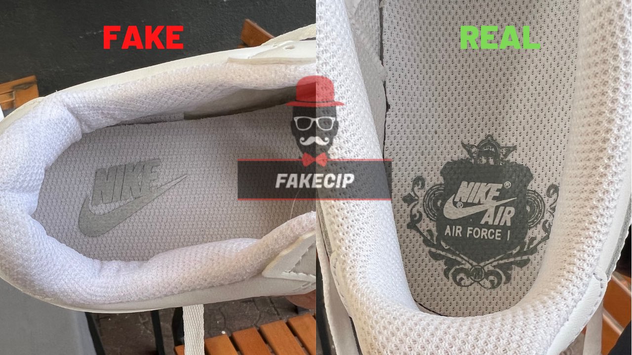 fakecip on X: Fake vs Real Nike Air Force 1 Sneakers