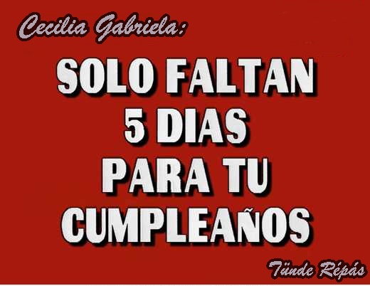 Tunde0513's tweet photo. @cecilgab11 En 5 días llegará tu gran día, ¡porque entonces será tu cumpleaños! ¡Así que quedan 5 días!🥳🍰🥂 https://t.co/Ve4vNvlnbj
