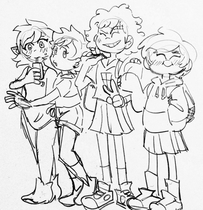 Sasha took the first pic. Drawn while listening to Shan's sappy playlist🎶 